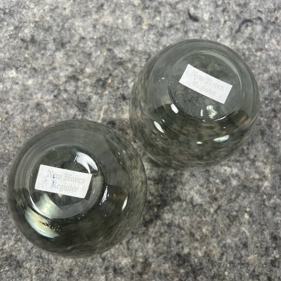 2 VTG 1970s NFL New York Jets Smoked Glass Round Rocks Whiskey Wine Glass - Picture 5 of 10